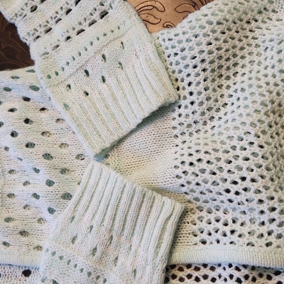 Introspect Pale Green Sweater Sz M - Picture 4 of 8